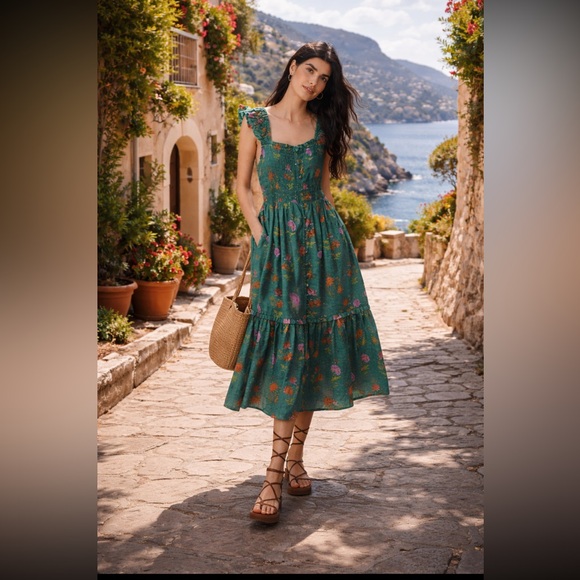 Anthropologie Dresses & Skirts - Anthropologie NWT The Peregrine Square-Neck Midi Dress size 1X.
